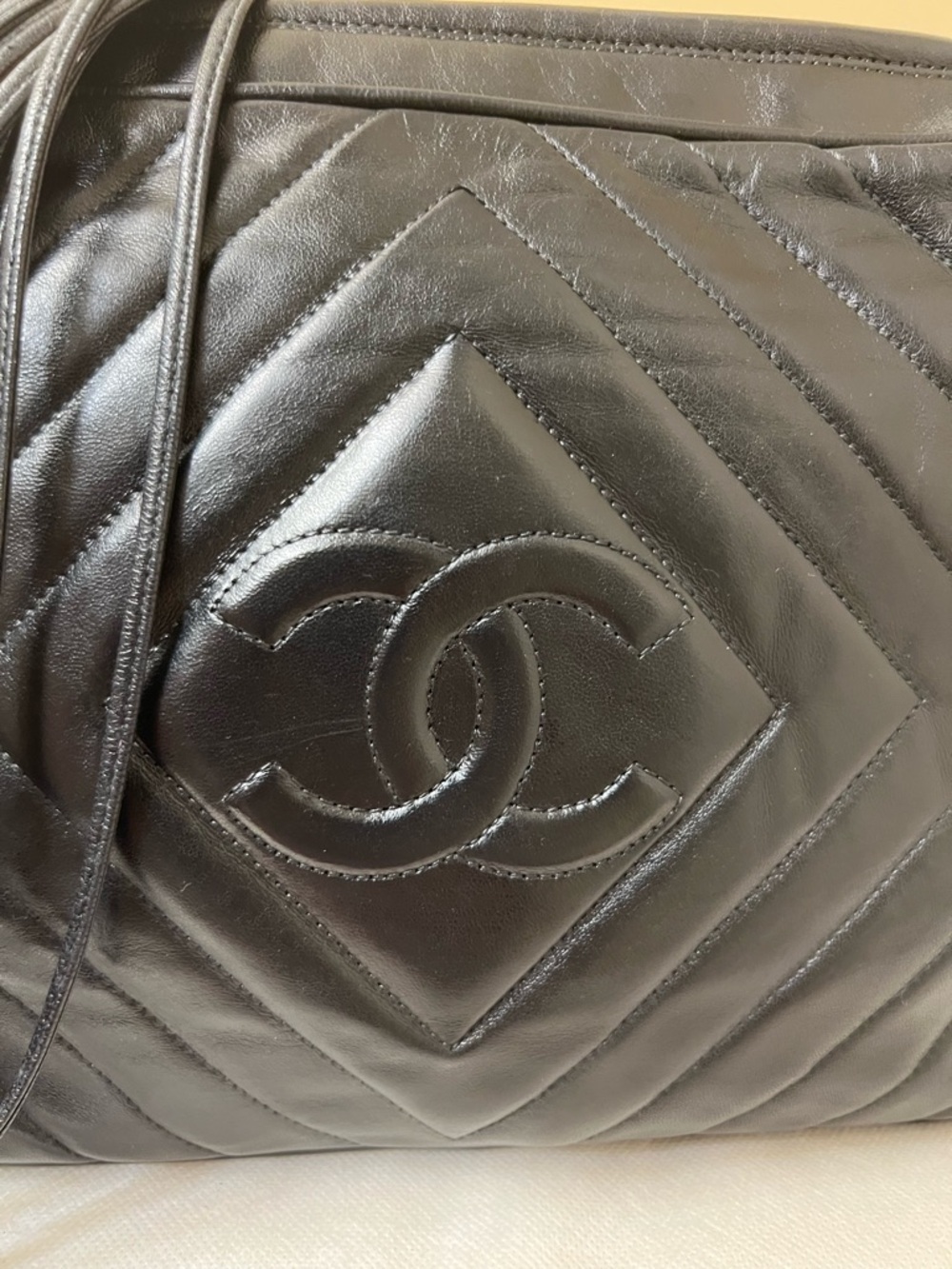 CHANEL Black Quilted Leather Crossbody Camera Bag with Tassel - Picture 6 of 14